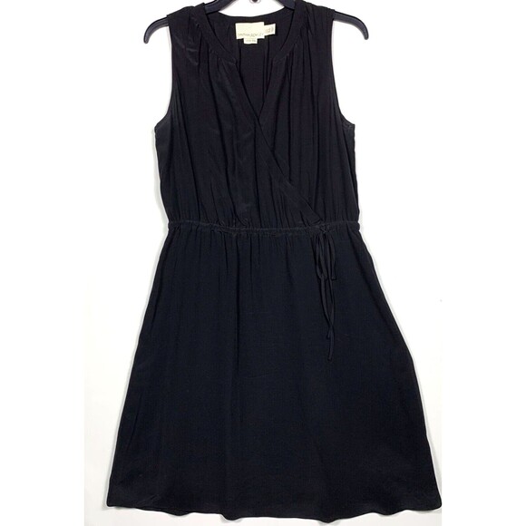 Cynthia Rowley Womens Dress Medium Black All Silk Sleeveless Lightweight Summer - Picture 1 of 6